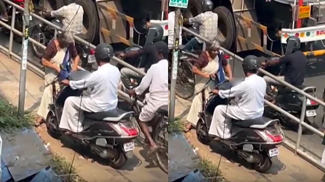 Kerala Elderly Woman Blocks Man Riding On Footpath, Bravely Confronts Him; Here’s What Happened Next…