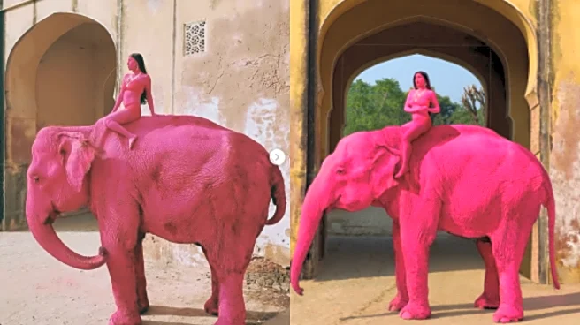 ‘It’s Animal Abuse, Don’t Glorify It’: Russian Photographer Paints Elephant Pink For Photoshoot In Jaipur!