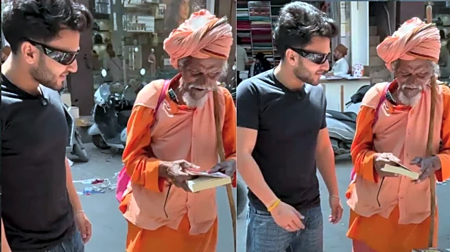 'Aura At Its Peak': Internet Shocked As 'Sadhu Baba' Fluently Reads English In Viral Video