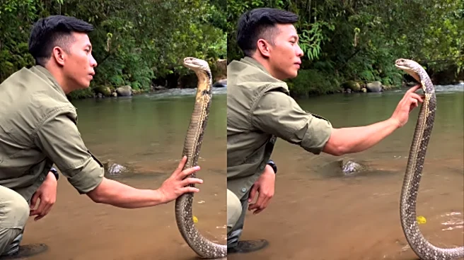 Man Calmly ‘Tickles’ A Massive King Cobra In Viral Video; Internet Asks ‘Is He Flirting With The Snake?’ WATCH