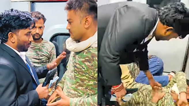 ‘Heartwarming’: TTE Arranges Seats For Army Soldiers Sleeping On Train’s Floor | Viral
