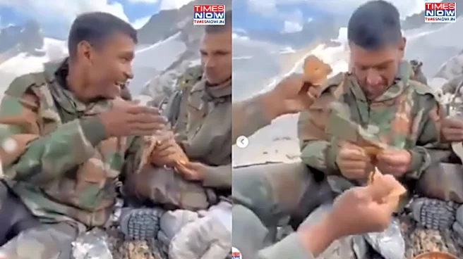 ‘That’s Indian Army For You’: Viral Video Of Jawans Eating Frozen Rotis With Smiles On Faces Wins Internet