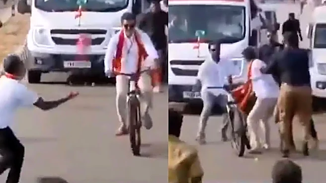 TVK Chief Vijay’s 'Scared' Moment On Cam At Tamil Nadu Rally | Watch