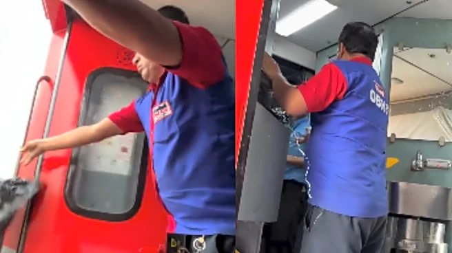 Railway Staff Casually Throws Out Trash Bag From Moving Train In Viral Video | WATCH
