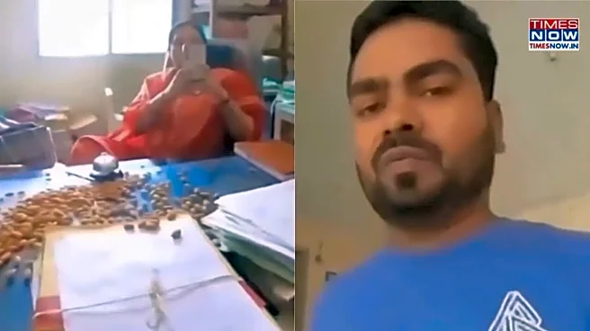 ‘Improve Your Memory’: Man Throws Almonds At Officer’s Desk Over Missing Property File | Viral Video