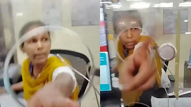 Woman Railway Clerk Stops Passenger From Filming Amid Ticket Delay Dispute | Viral Video