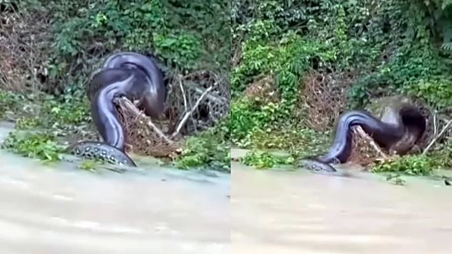 ‘Biggest Anaconda’? Brazilian Locals Spot Massive Anaconda On Amazon Riverbank
