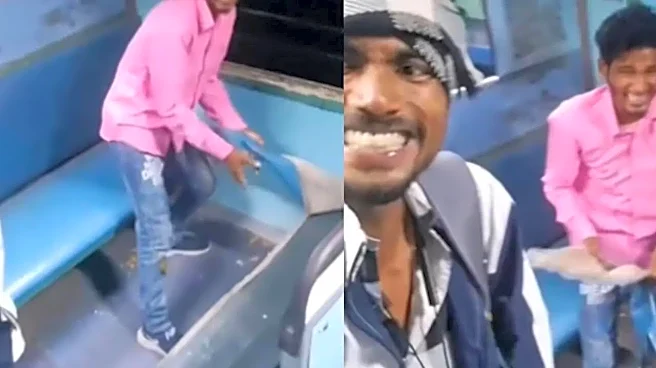 Viral Video Shows Men Ripping Off Train Seat Covers For Content, Internet Furious