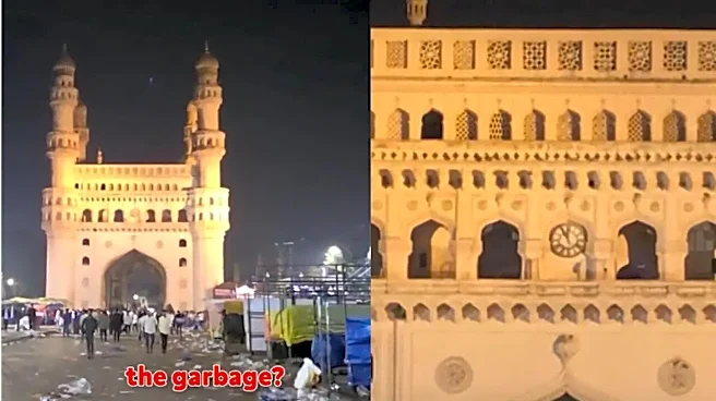 US Vlogger Shows 'Zoom Trick' At Charminar To Hide Garbage, Sparks Debate On Cleanliness | VIDEO