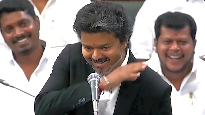 WATCH: Tamil Nadu CM Vijay Ends Assembly Speech With Cinematic Gesture, House Erupts In Applause