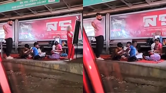 Gurugram Man Turns Bus Stop Into ‘Classroom’ For Underprivileged Kids; Earns Praise
