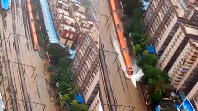 ‘Only Train That Beat Mumbai Rains!’ Vande Bharat Runs Across Waterlogged Tracks In Viral Video