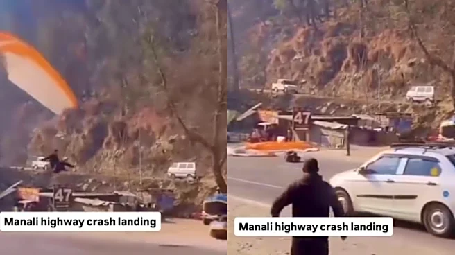 Manali Paragliding Goes Wrong! Pilot Crash Lands On Highway In Video