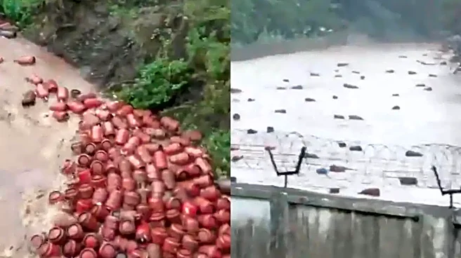 3,000 LPG Cylinders Washed Away by Floodwaters In Maharashtra's Raigad | WATCH