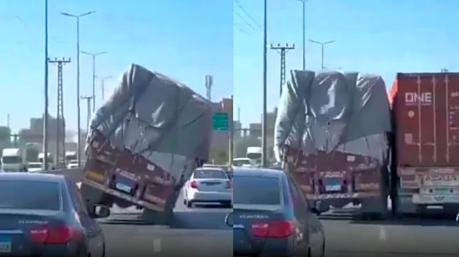 Overloaded Truck Almost Overturns On Busy Highway– Until This ‘Crazy Last-Minute Save’!