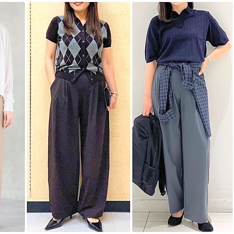 夏に大活躍の2990円パンツ！【ユニクロ】楽ちんワイドパンツでつくる「40代のきれいめ夏コーデ」3選