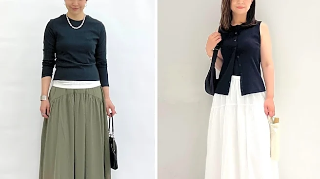 【ユニクロ】ウエストすっきり! 脚のラインはしっかり隠れる! 大人かわいい「フレアスカート」コーデ