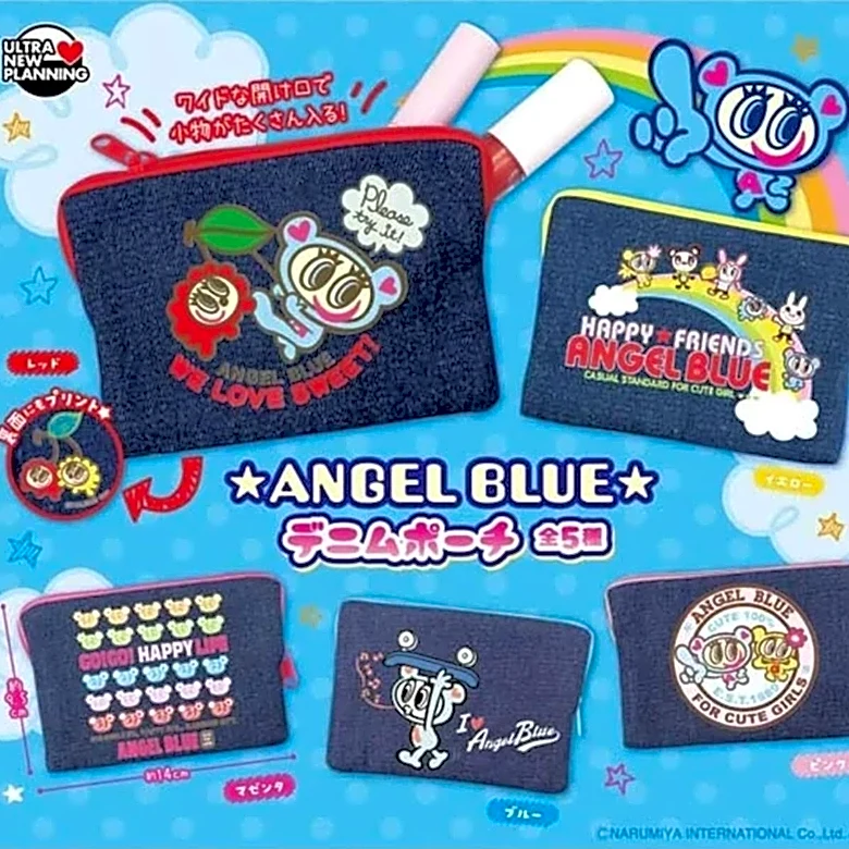 400円・デニム生地がおしゃれ！ 2026年8月発売「エンジェルブルー デニムポーチ」全5種が見逃せない【最新ガチャ情報】