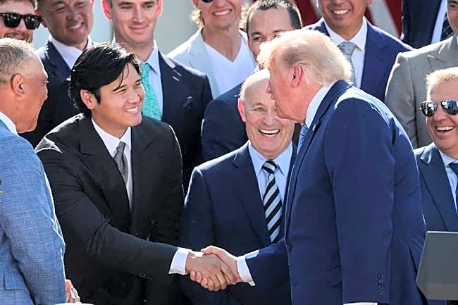 トランプ大統領と対面…大谷の左手首に熱視線「価格も分からない」　“特定”された非売品に反響