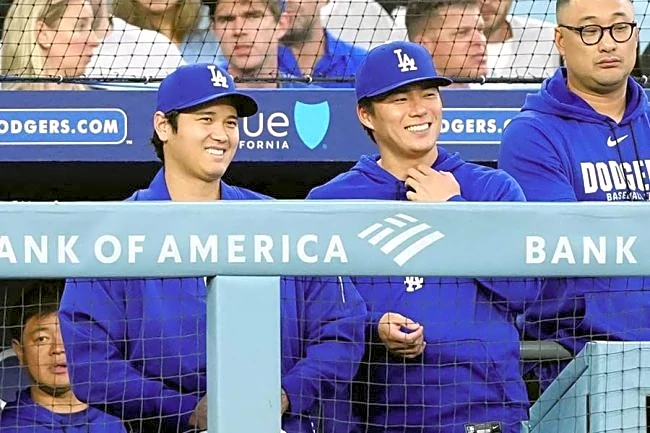 「アルバムのジャケットにすべき」　大谷＆由伸、スーツ姿の“カメラ目線”に米興奮「最高！」