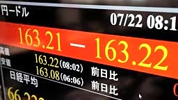 円下落進行、１６３円台　中東混乱でドル買い強まる