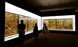 狩野派ふすま絵、上野で“再会”　日英分かれて所蔵、１５０年ぶり