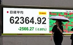 東証大幅安、最高値から１万円安　ＡＩ、半導体関連株に売り膨らむ