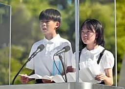 広島、平和への一歩踏み出す 小学生3人、式典で誓う