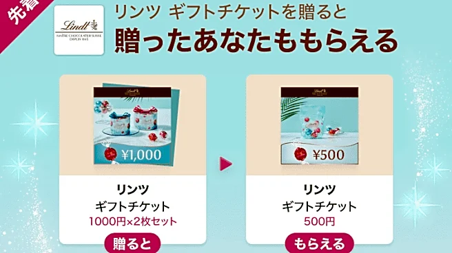 リンツのギフトチケット500円分をゲットするチャンス!LINEギフトで友だちに贈ると自分ももらえる「Gift1 Get1」キャンペーン開催中。