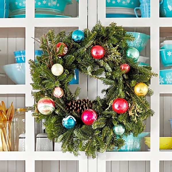 Skip the Wreaths and Try This Charming DIY for Holiday Cabinet Decor