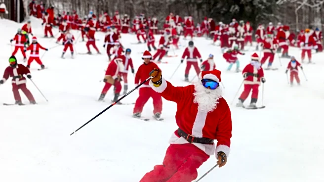 Winter Cheer: Hundreds Of Santas Ski For Charity In Maine