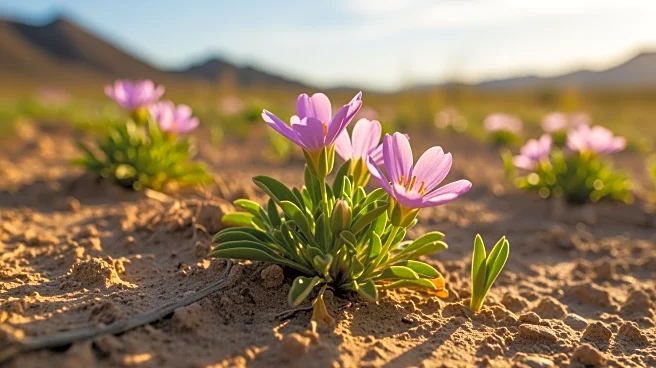 Early Wildflower Blooms in Borrego Springs Due to Autumn Rain