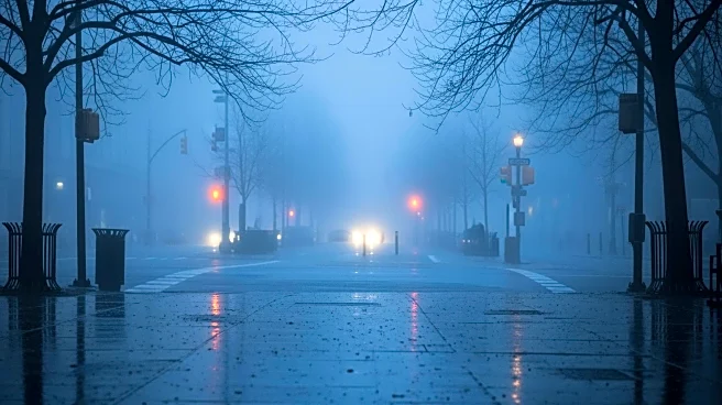 Foggy and Rainy Conditions in Philadelphia with Colder Temperatures