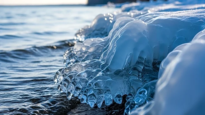Stunning Ice Sculptures Form Along Lake Erie Shoreline