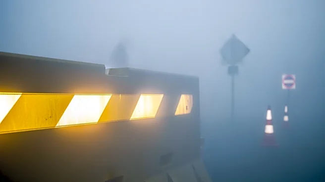 Dense Fog Impacts Highway 50 Construction in Sacramento