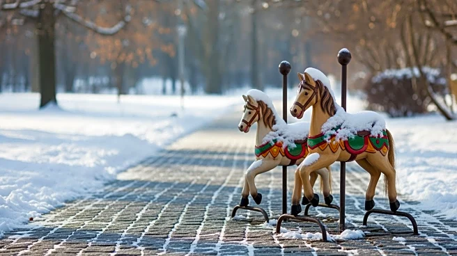 Snowfall Enchants Lincoln Park Zoo Ponies in Chicago