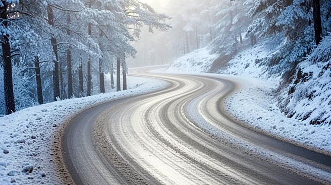 Snow and Ice Cover Roads in Western North Carolina Amid Winter Storm