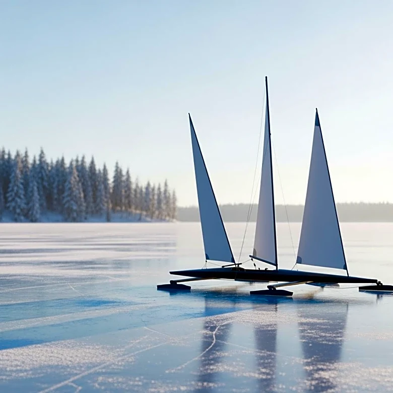 Frigid Temperatures Enable Iceboating on New Jersey Lakes