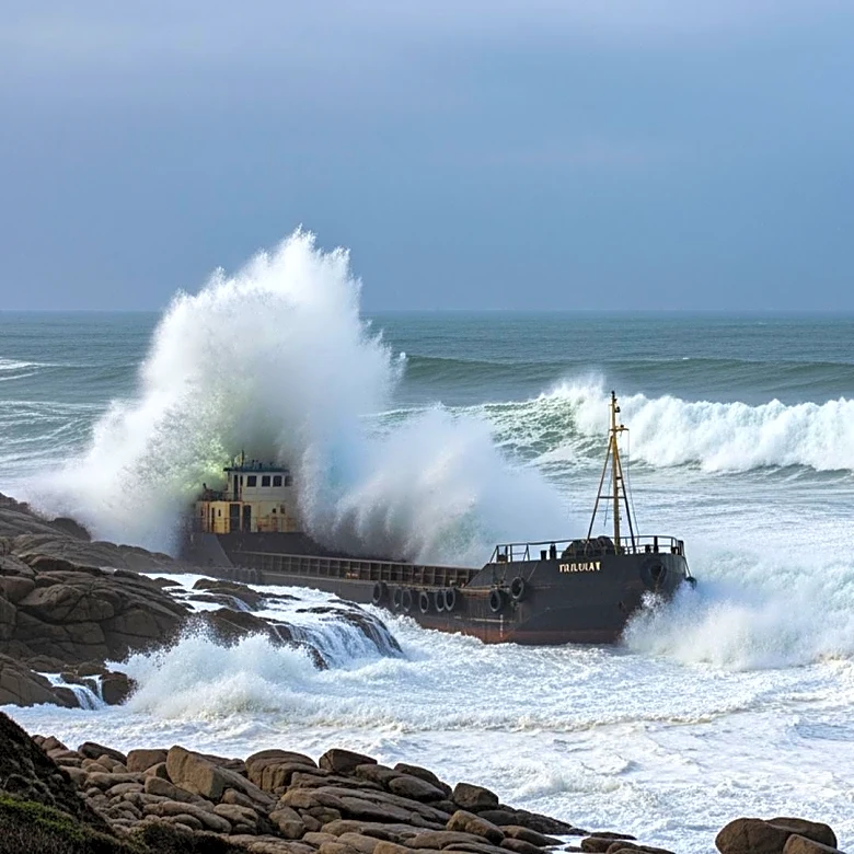 High Surf Delays Response to San Juan Barge Grounding