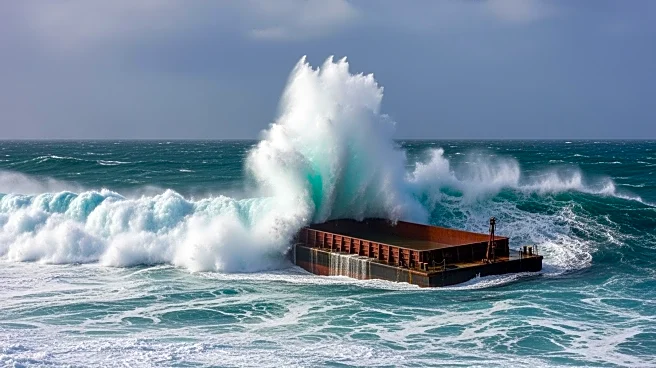 High Surf Delays Barge Salvage in San Juan, Puerto Rico