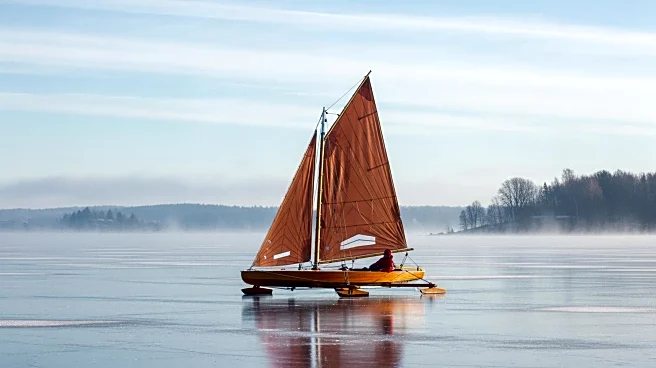 Subfreezing Temperatures Enable Ice Boating on Chesapeake Bay