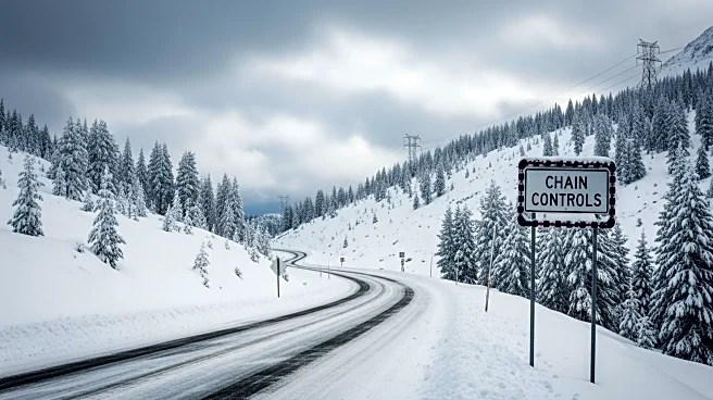 Winter Storm Causes Power Outages and Chain Controls in Sierra, California