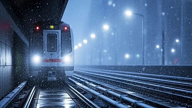 New York City Subways Operate Amid Blizzard Conditions
