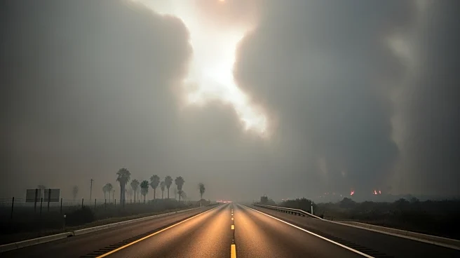 Wildfire Smoke Causes Zero Visibility on Alligator Alley, Florida