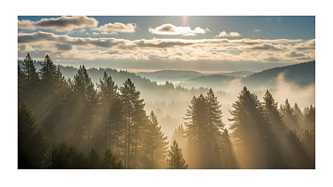 Foggy Morning and Partly Cloudy Afternoon in Saint Johnsbury, VT