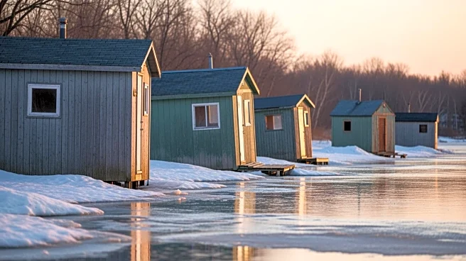 Spring Transition: Ice Fishing Houses Removed in Minnesota