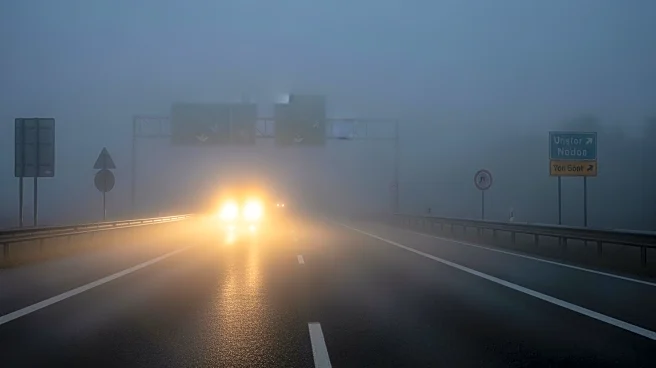 Fog Causes Traffic Disruptions in Canton, Michigan