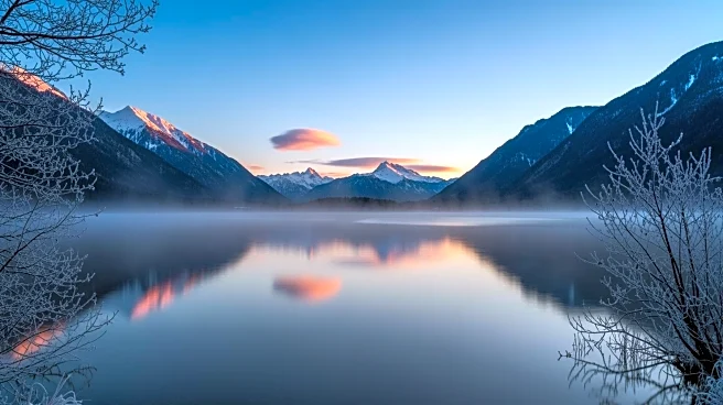 Lake Placid Experiences Cold Front with Sunrise Alpenglow