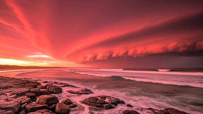 Bright Red Sky in Western Australia Signals Approaching Tropical Cyclone Narelle