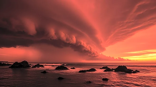 Blood Red Sky as Tropical Cyclone Approaches Shark Bay, Australia